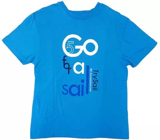TrySail LAWSON 5th Anniversary Live T-Shirt Light Blue XXL Cotton New