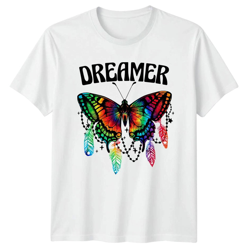 Dreamer T-Shirt Boho Hippie Butterfly Lifestyle Inspirational Birthday Gift