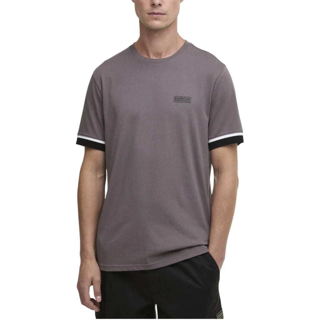 Barbour Mens B.Intl Deep Cuff Evan Tipped T-Shirt Summer Top Short Sleeve Tee