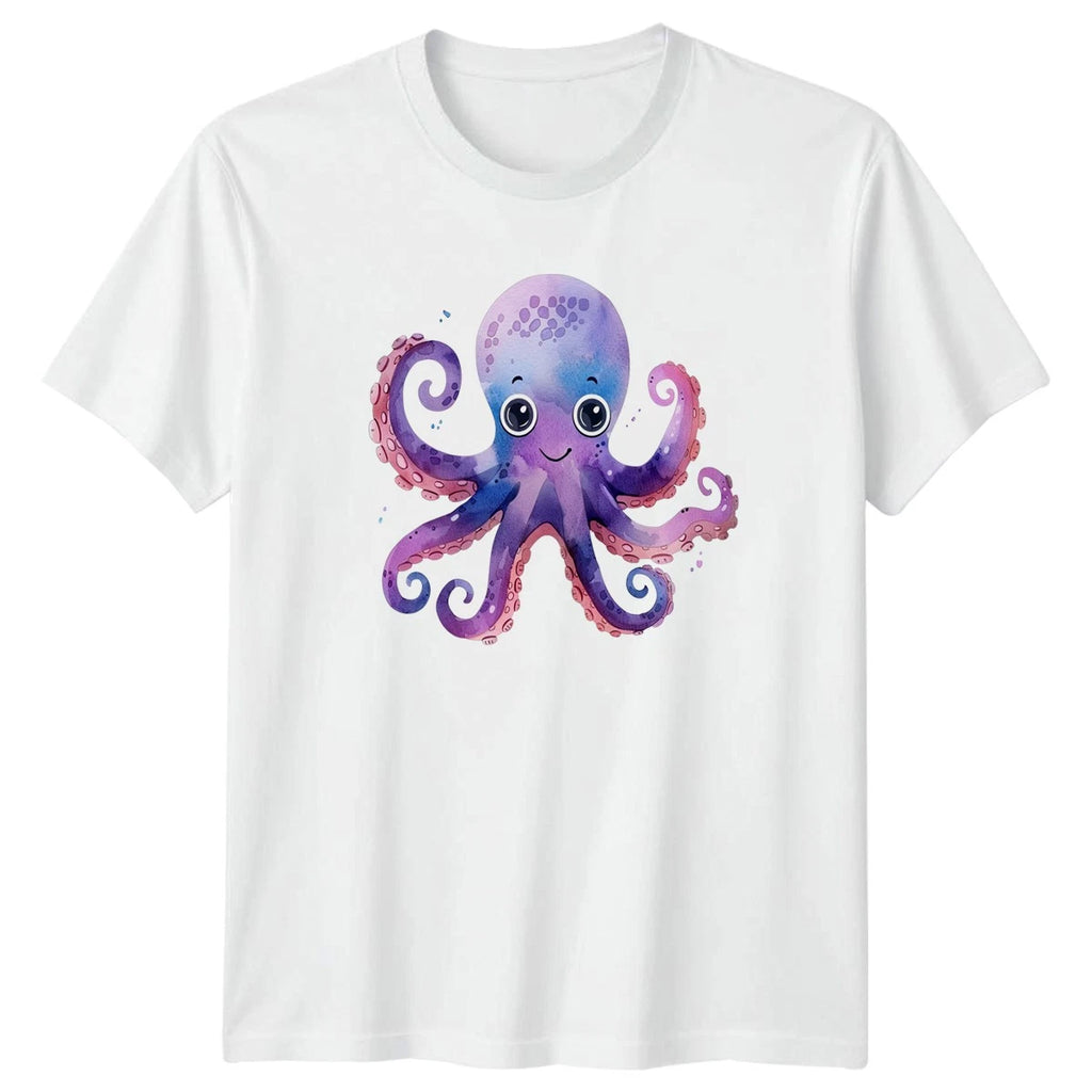Cute Octopus Watercolor T-Shirt Sea Animal Ocean Life Gift For Him And Her