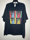 DAVID BOWIE X ANDY WARHOL STYLE POP ART COLORED BLACK Graphic T-Shirt