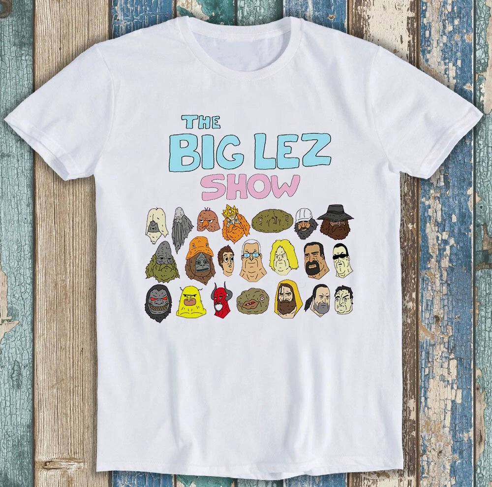 The Big Lez Show Characters Collage Mike Sassy Sasquatch Gift Tee T Shirt M1508