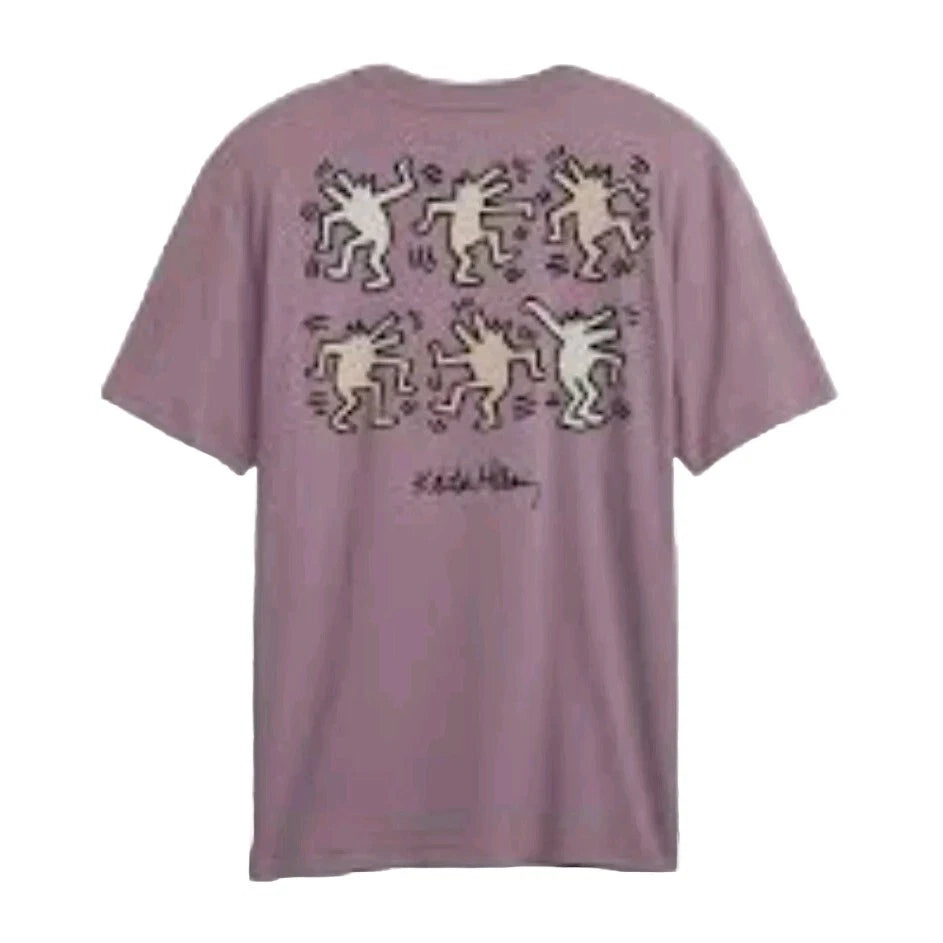 New Keith Haring Dancing Figures Mens Medium Pop Street Art Soft  Cotton Tee