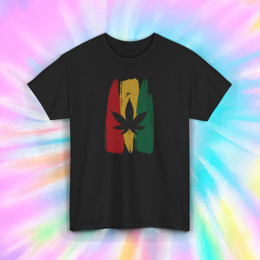 Rasta Colors Marijuana Leaf T-Shirt | Cannabis Graphic Tee | S-5XL