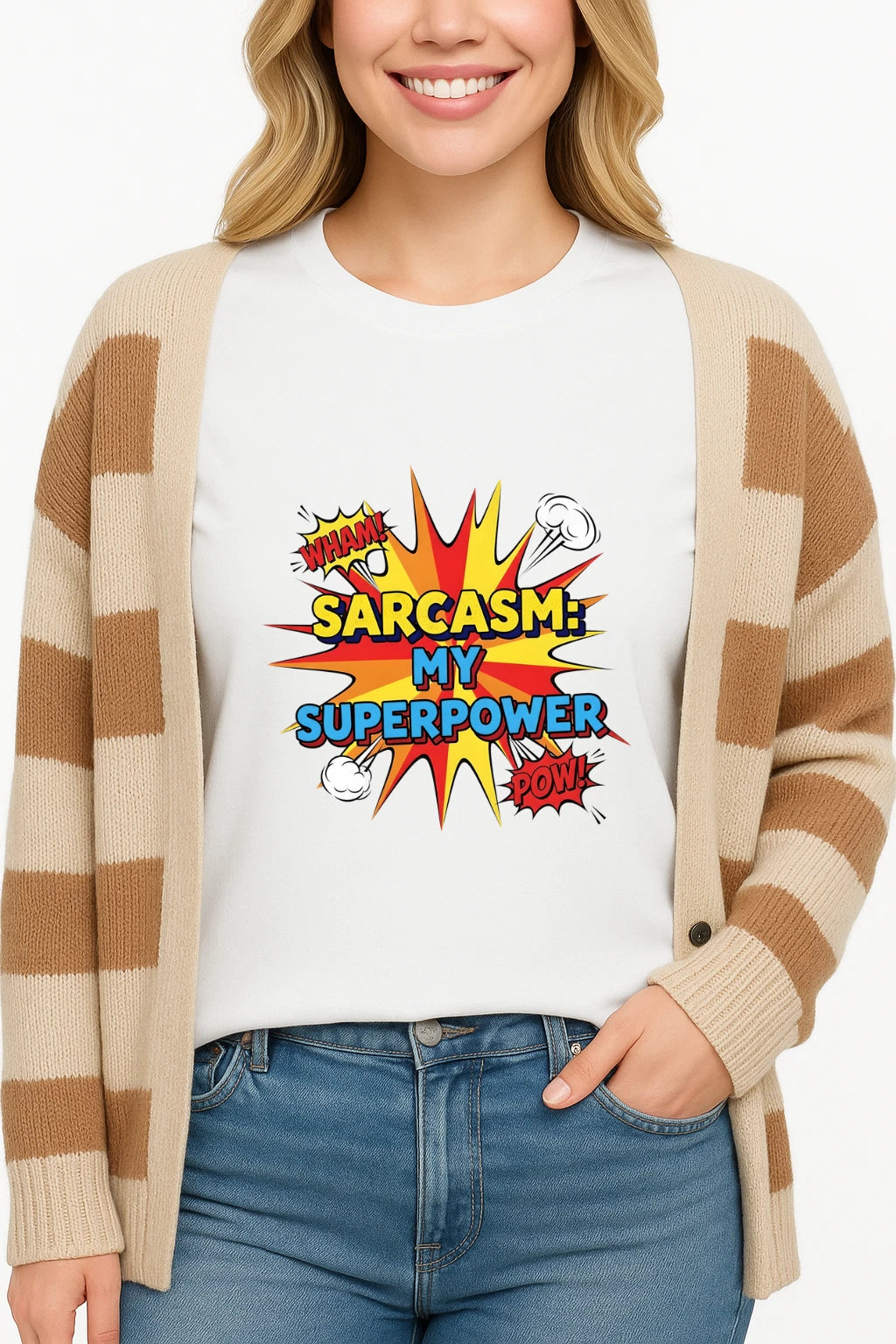 Sarcasm Is My Superpower Shirt Funny Comic Book Tee Sarcastic Humor Sweatshirt