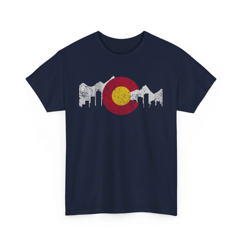 Colorado Sun Retro Tee, Unisex Heavy Cotton Shirt, Gift for Outdoors Lovers,