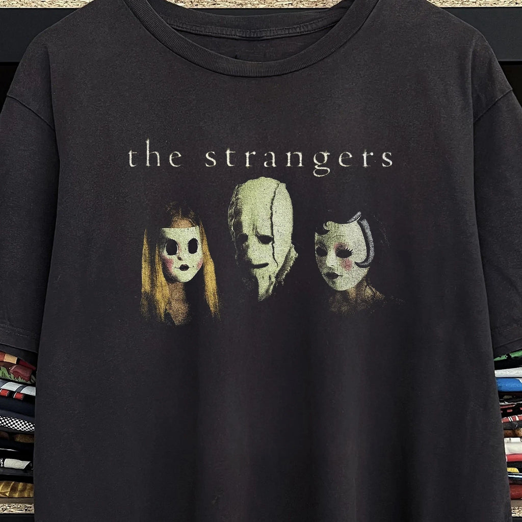 Y2K The Strangers Faded Black T-Shirt L