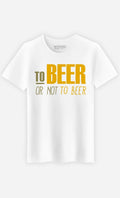 Men's T-Shirt Short Sleeve Color White, TO BEER OR NOT TO BEER