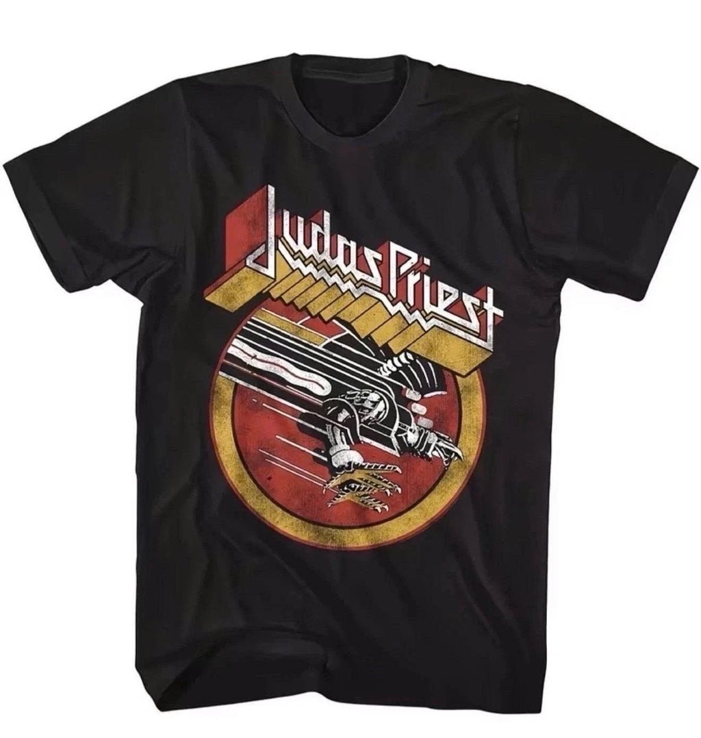 Vintage Tour Logo Trendy Priest Solid Circle Graphic Cotton Unisex T-Shirt