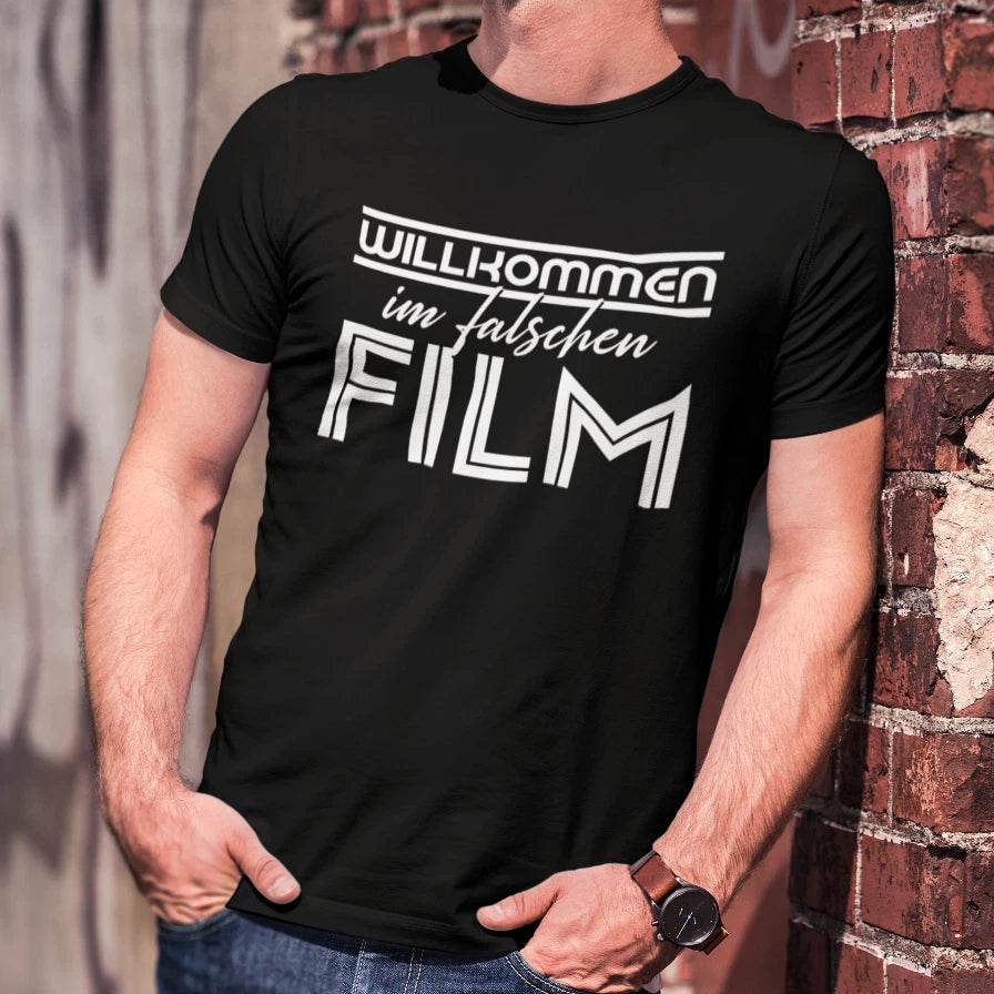 Welcome to the Wrong Movie Funny Comedy Cinema Corona Quotes Fun T-Shirt
