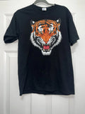 Growling Striped Tiger Face Retro Wild Cat Tee T Shirt Medium Animal Safari Y2K