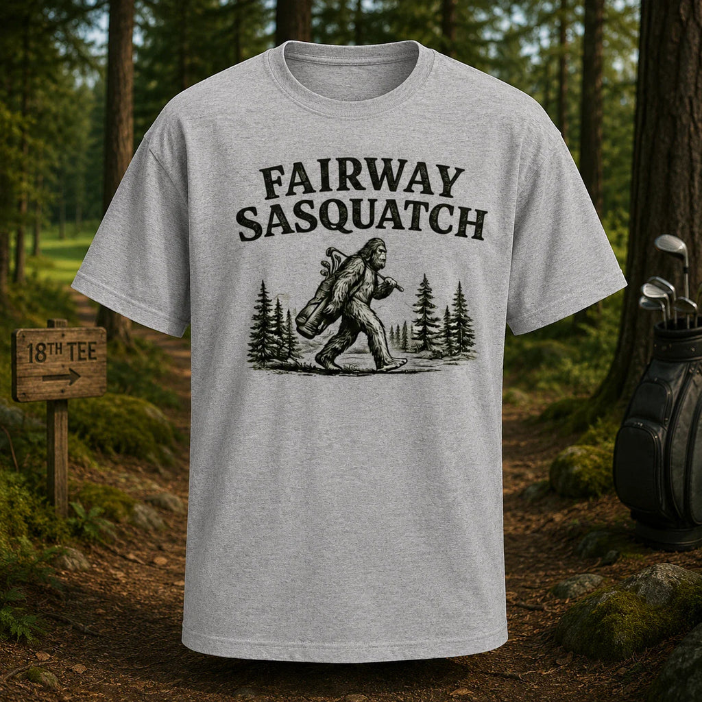 Fairway Sasquatch Shirt Funny Golf Tee Bigfoot Golfer Golf Society