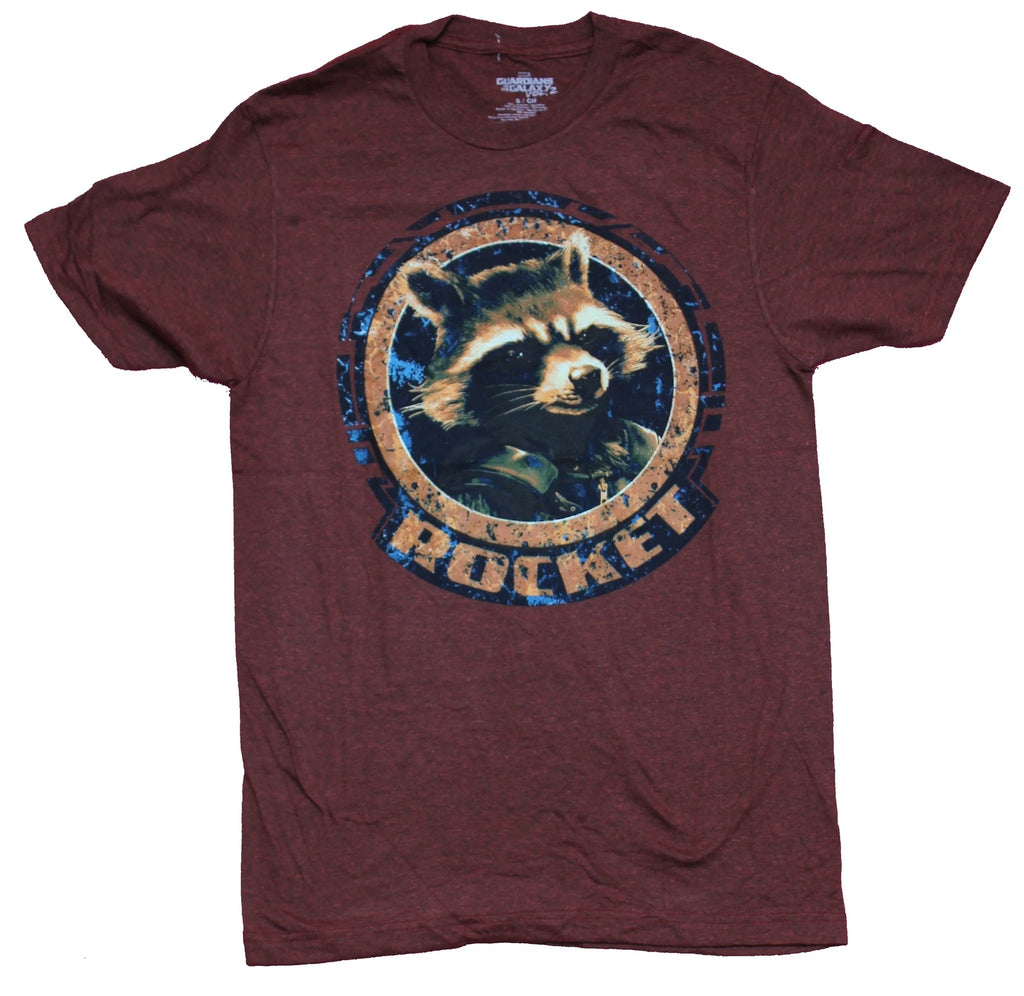 Guardians of The Galaxy New Adult T-Shirt - Rocket Raccoon In Circle
