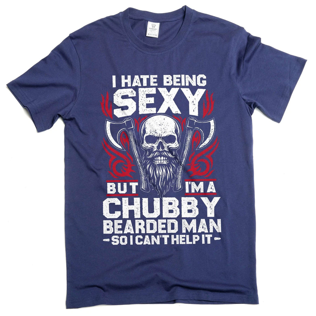 Men's Chubby Bearded Man Tee Father's Day Gift Shirt Dad Joke Shirt Husband Gift