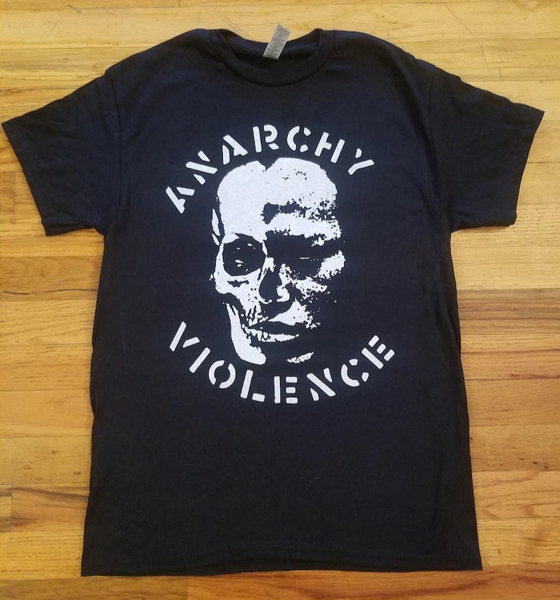 ANARCHY VIOLENCE T-Shirt Hardcore Punk Crust D Beat Noise Band Merch Tee UK