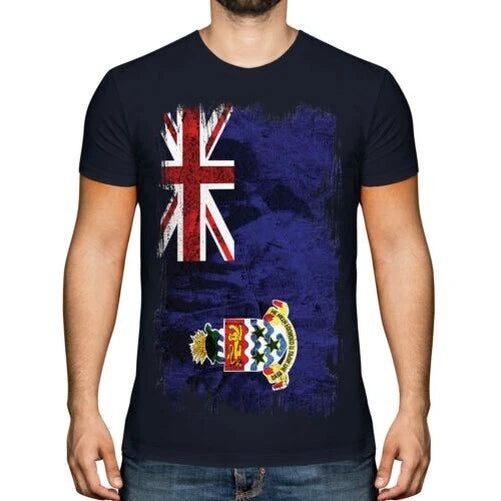 CAYMAN ISLANDS GRUNGE FLAG MENS T-SHIRT TEE TOP CAYMANIAN SHIRT FOOTBALL GIFT