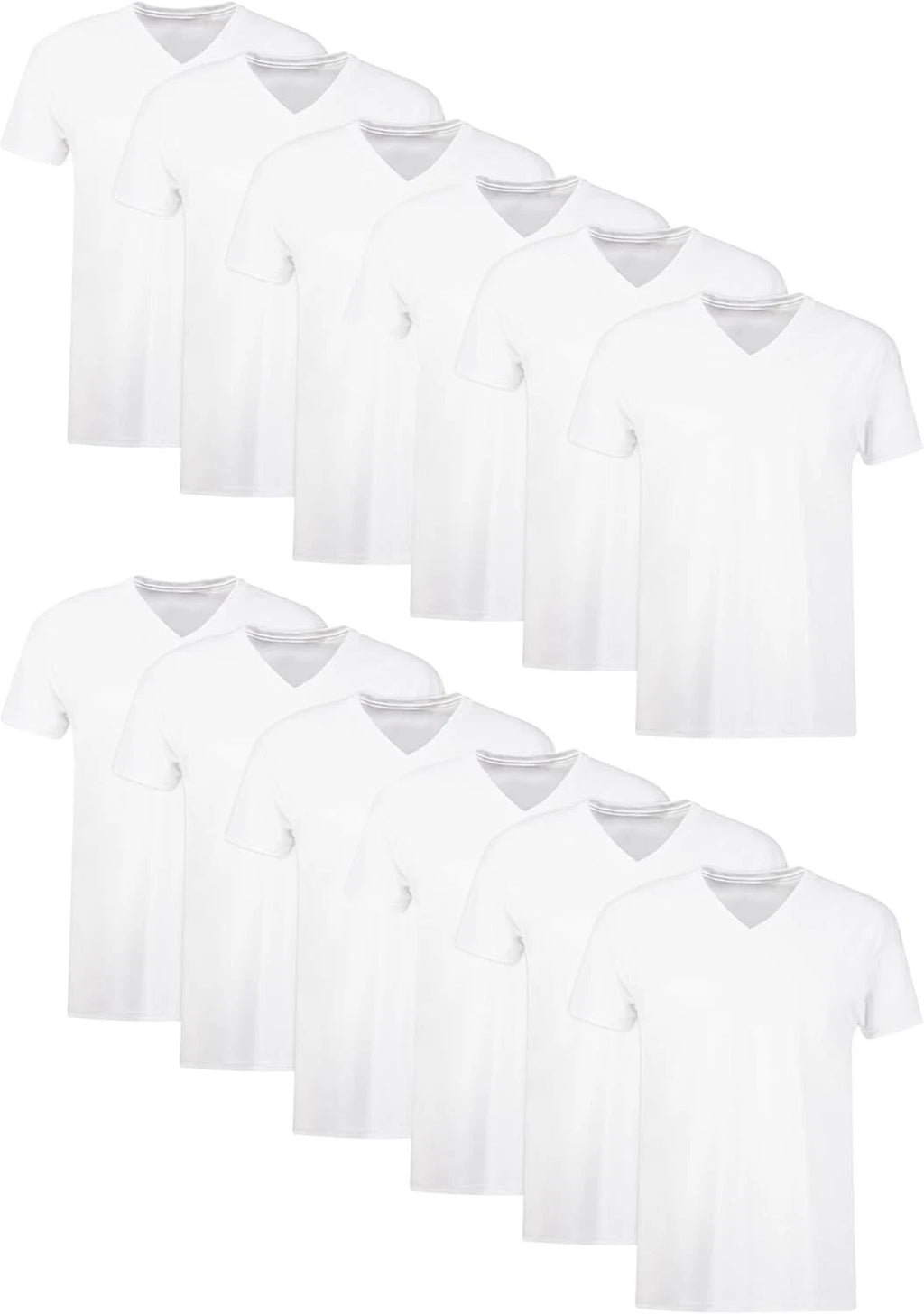 Men's Undershirts T-Shirt Pack, V-Neck Cotton Tees for Men