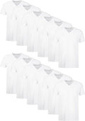 Men's Undershirts T-Shirt Pack, V-Neck Cotton Tees for Men