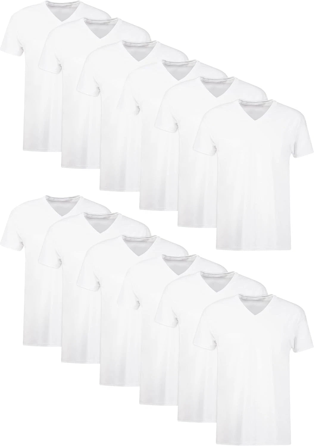 Men's Undershirts T-Shirt Pack, V-Neck Cotton Tees for Men