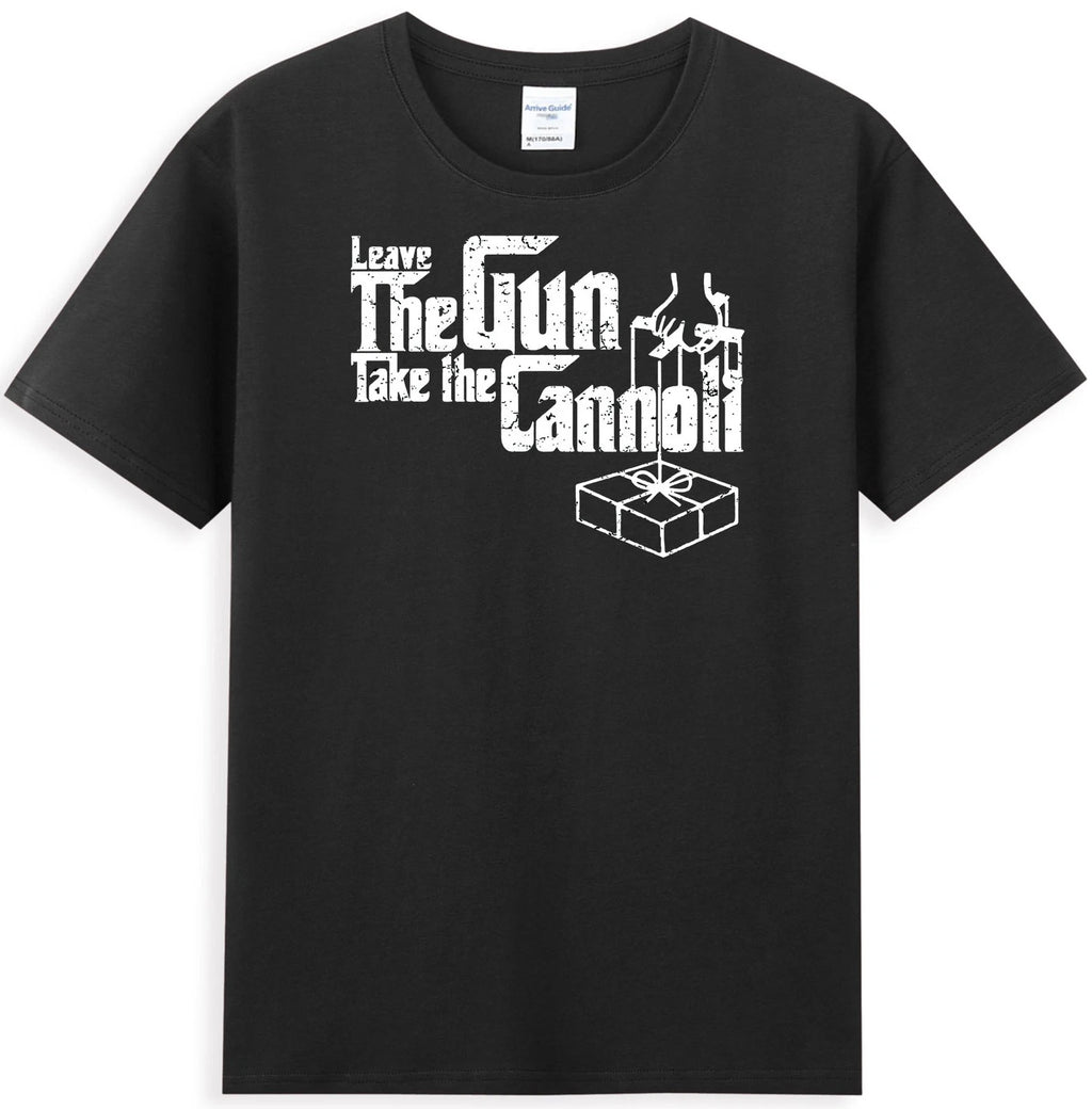 Leave The Gun Take the Cannoli Funny Quote Men's T-Shirt