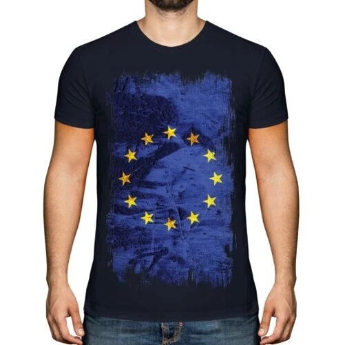 EUROPEAN UNION GRUNGE FLAG MENS T-SHIRT TEE TOP FOOTBALL GIFT SHIRT CLOTHING