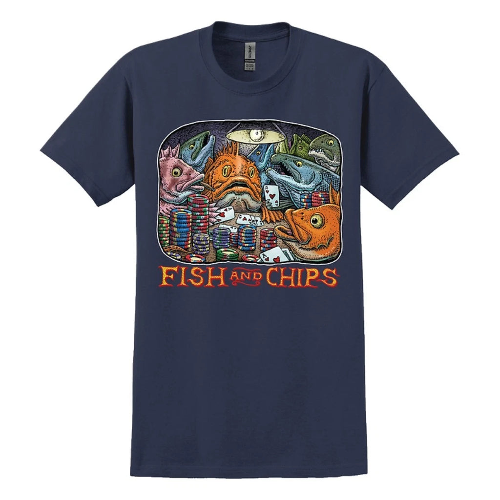 Fish and Chips Poker Players Funny Tee