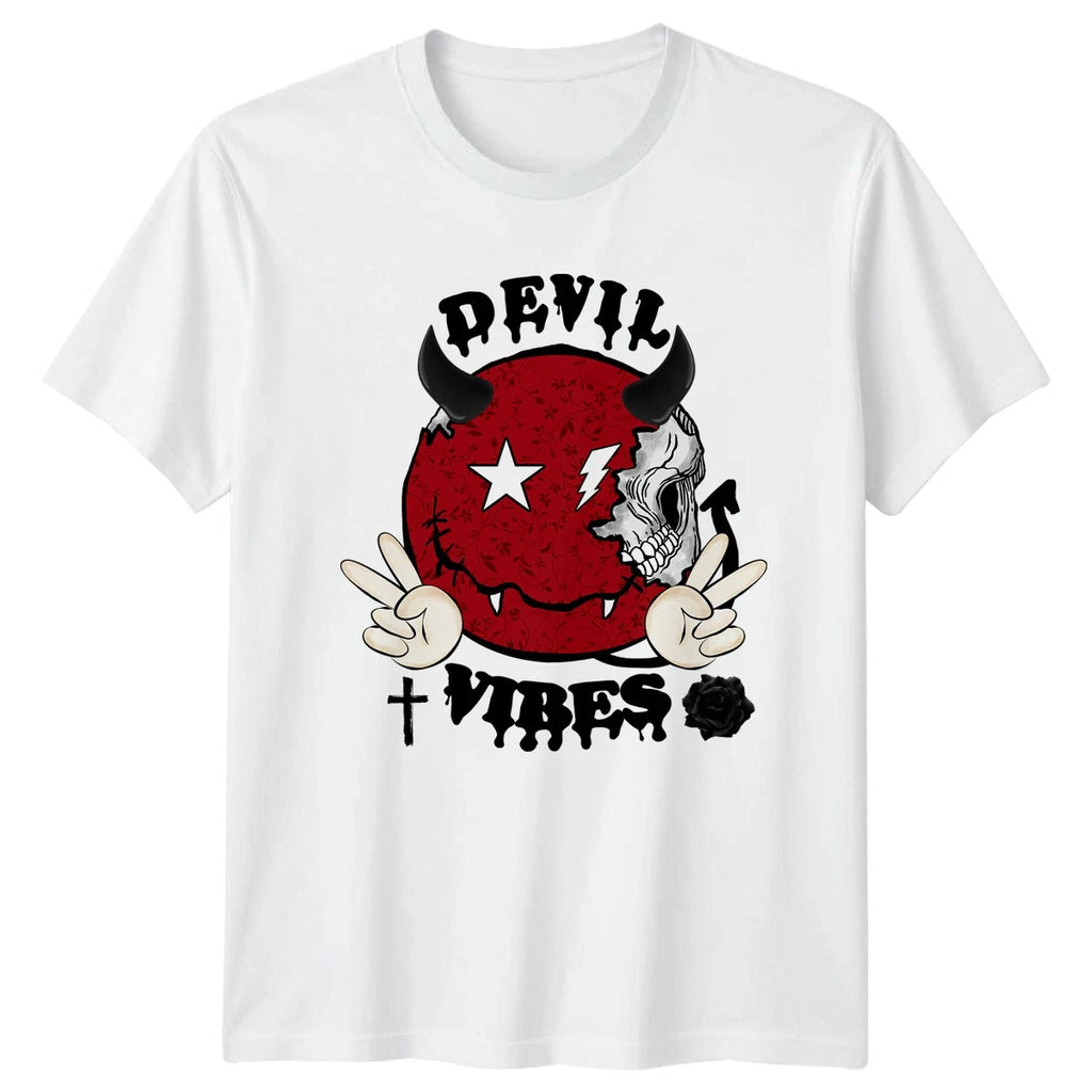 Devil Vibes T-Shirt Edgy Aesthetic Streetwear Birthday Gift For Him And Her