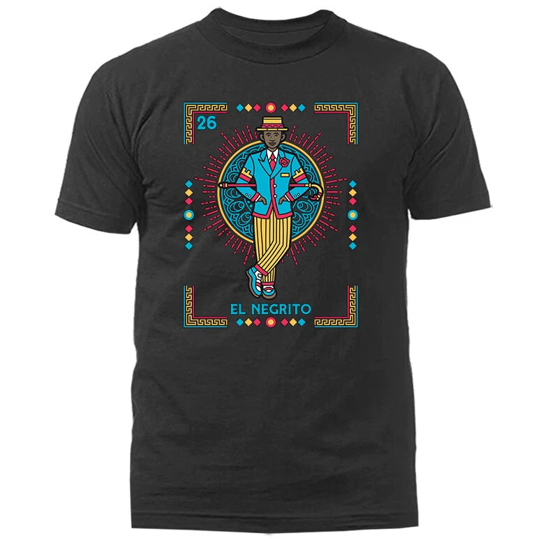 EL NEGRITO MEXICAN LOTERIA CARD GRAPHIC T-SHIRT