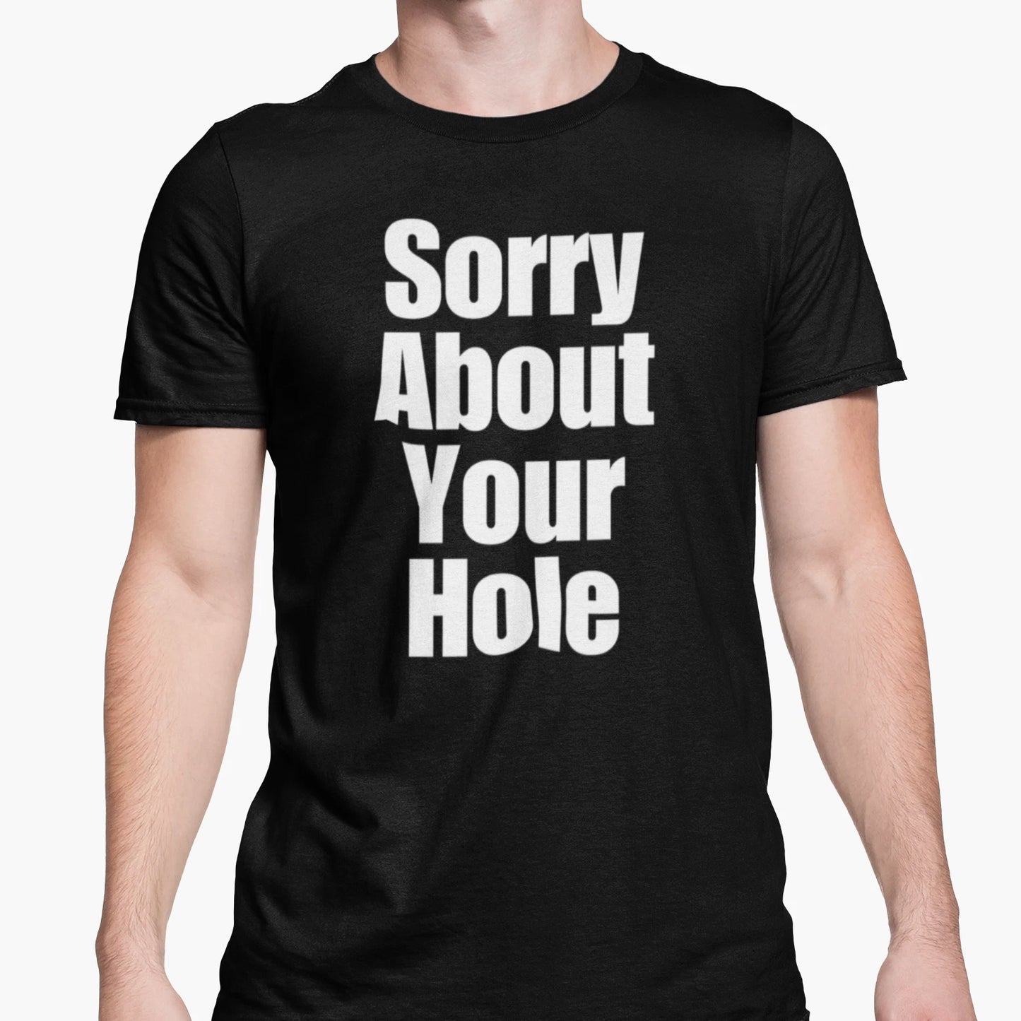 T Shirt Rude Sex Joke Funny Gay Pride Top Offensive Gift Sorry About Your Hole