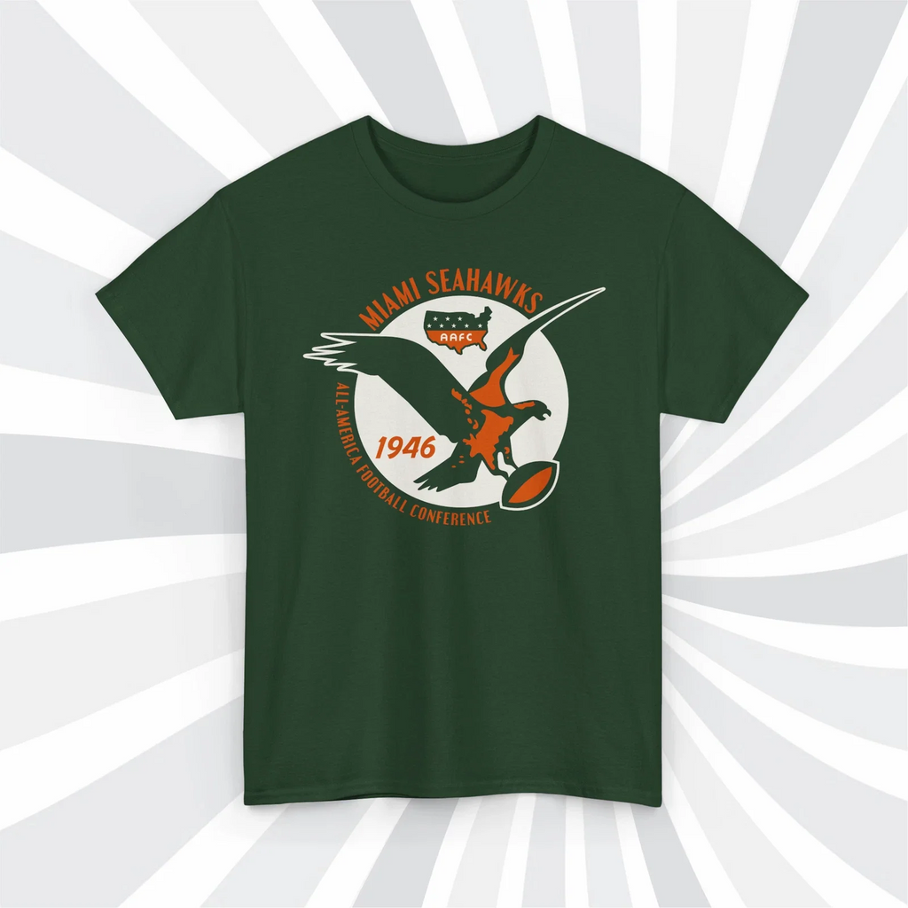 Miami Seahawks 1946 AAFC Vintage Football Forest T-Shirt - Dolphins