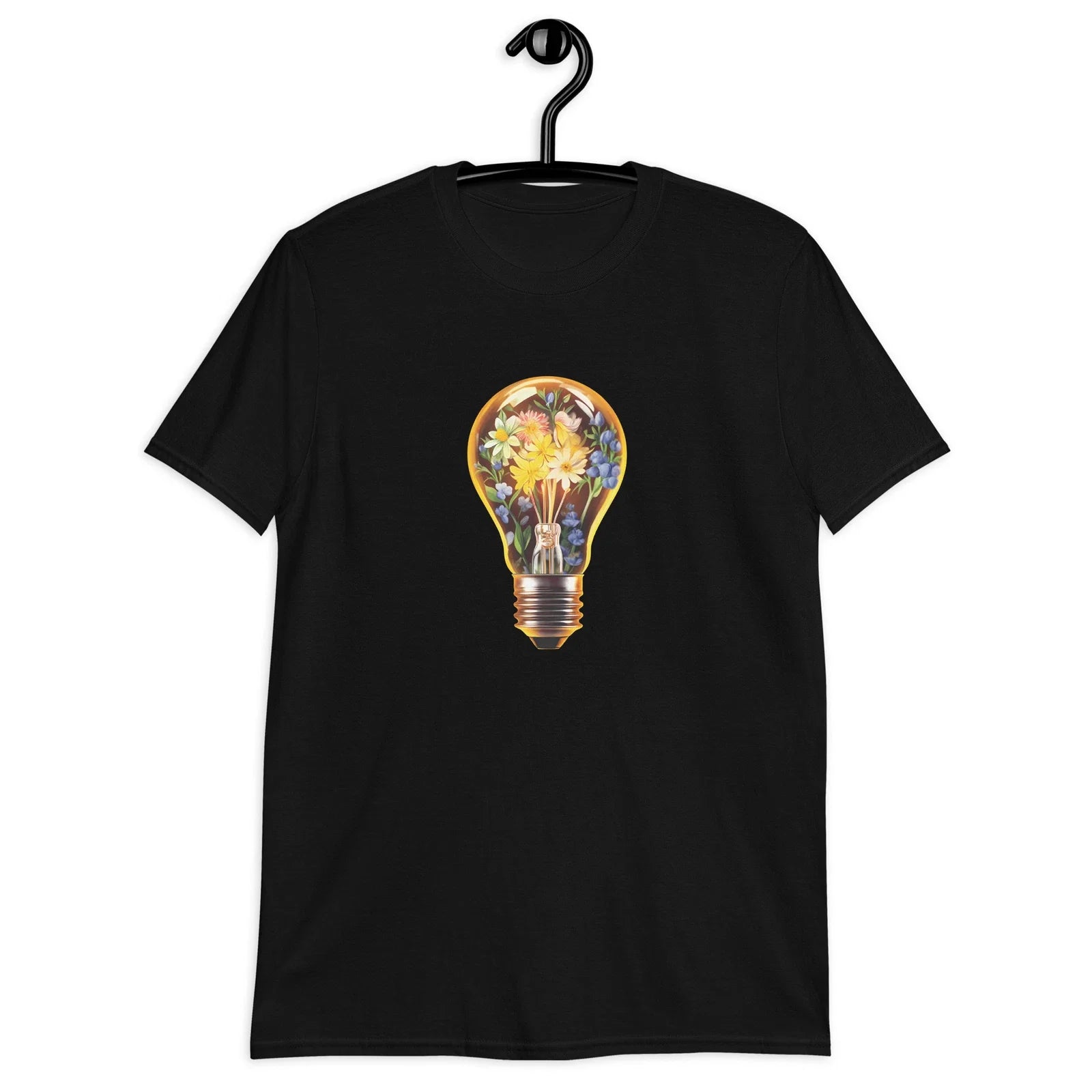 Floral Light Bulb Wildflower Graphic Short-Sleeve Unisex T-Shirt
