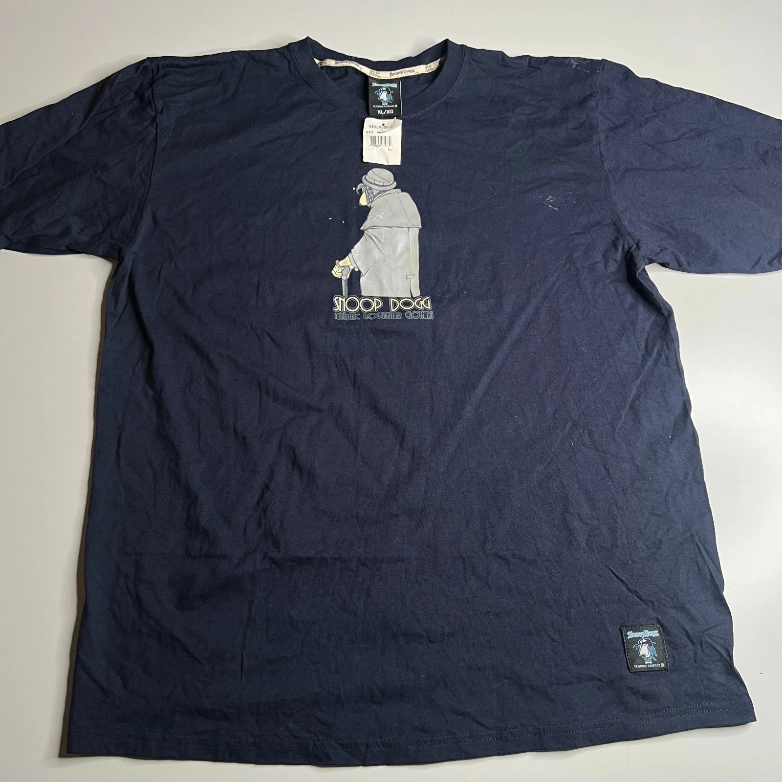 Snoop Dogg Clothing Company Graphic T-Shirt XL Navy Blue Hip Hop Streetwear Tee