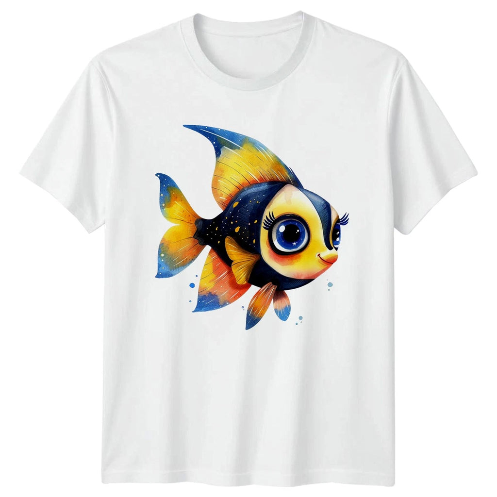 Cute Watercolor Tropical Fish T-Shirt Aquatic Wildlife Gift For Him And Her