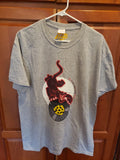 CRMNL ELEMENTS Vinyl 45 Record Black Panther Creative Graphic T-Shirt Large