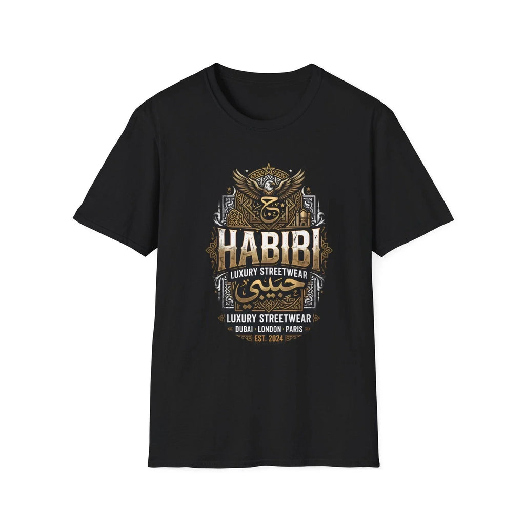 Habibi Luxury Streetwear T-Shirt | Arabic Calligraphy Crest