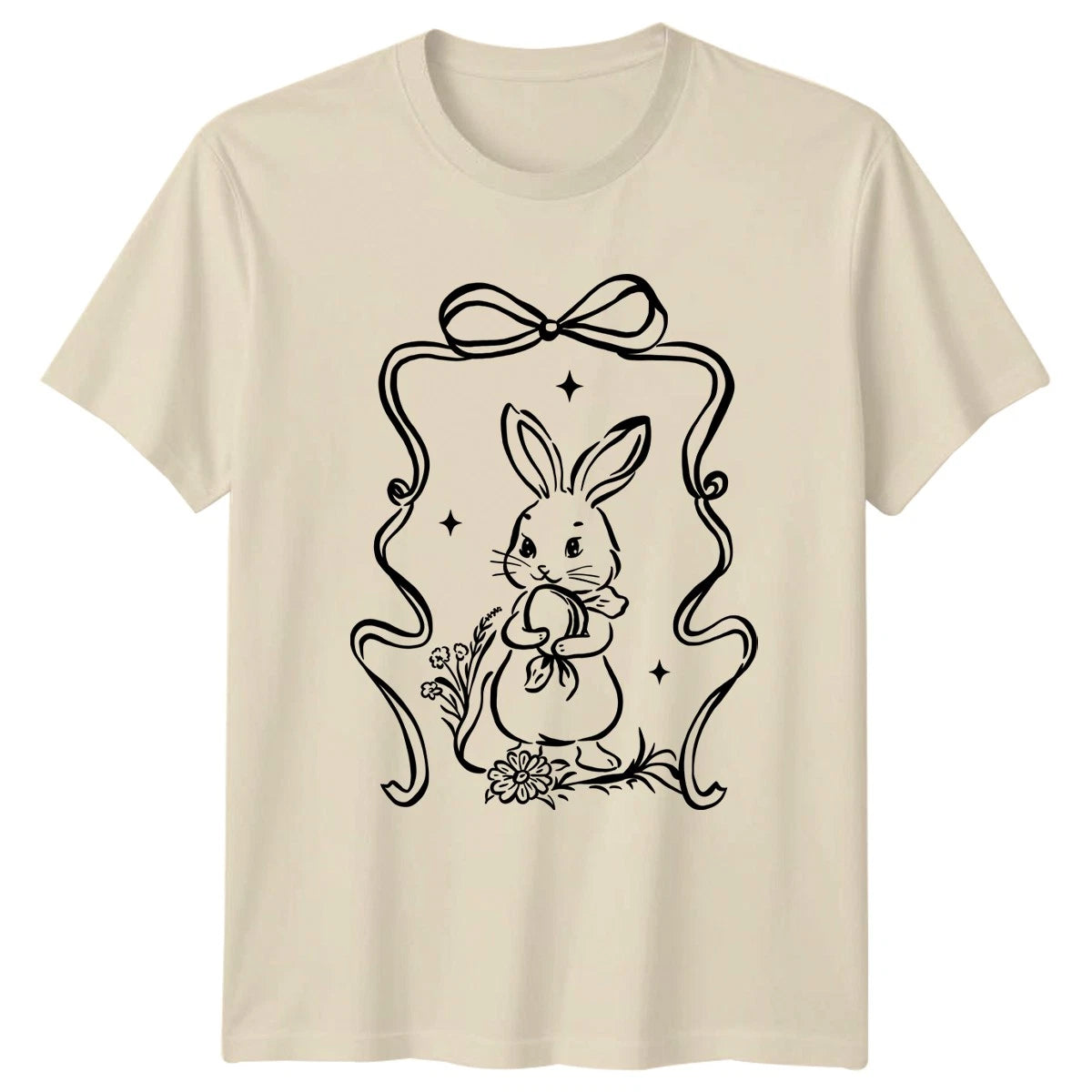 Cute Easter Bunny T-Shirt Spring Floral Holiday Gift For Him And Her