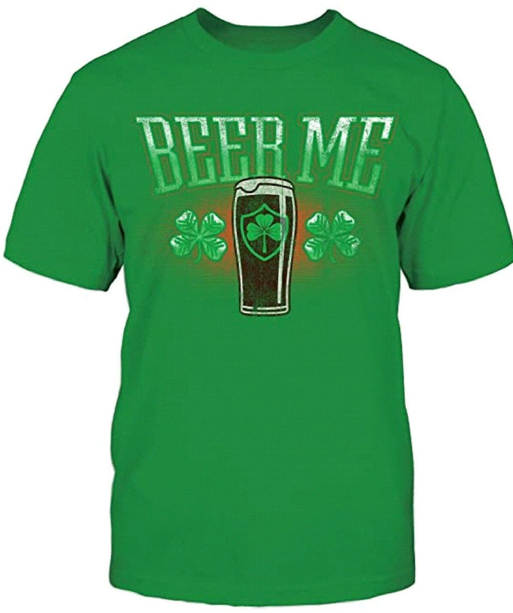 St Patrick's Day Beer Me Men's T-shirt Green NWT