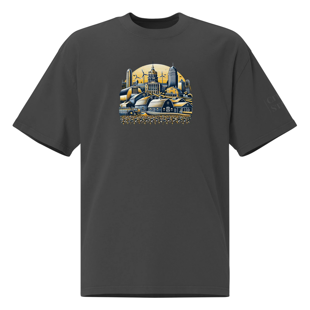 Oversized faded t-shirt (IOWA)