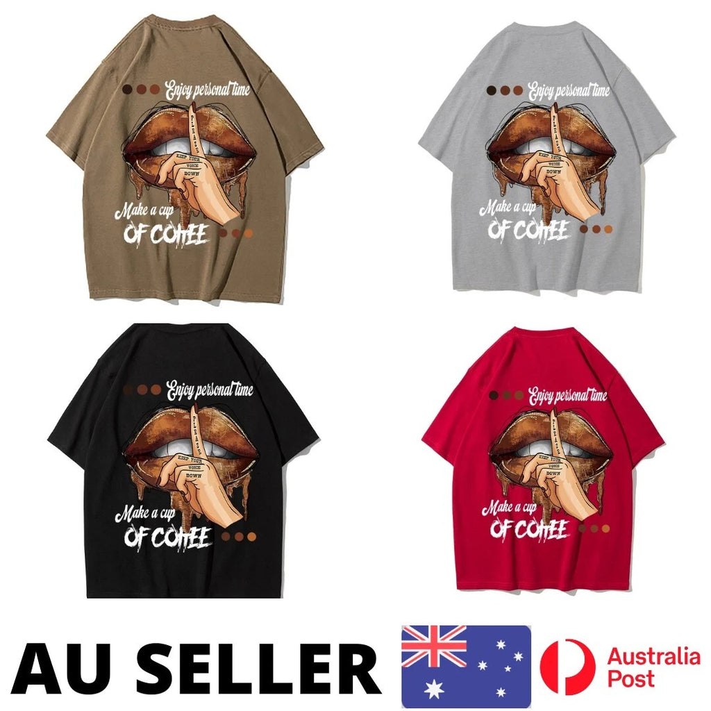 Please Keep Your Voice Down Tee Clothing Mens Versatile Aesthetic - AU Stock