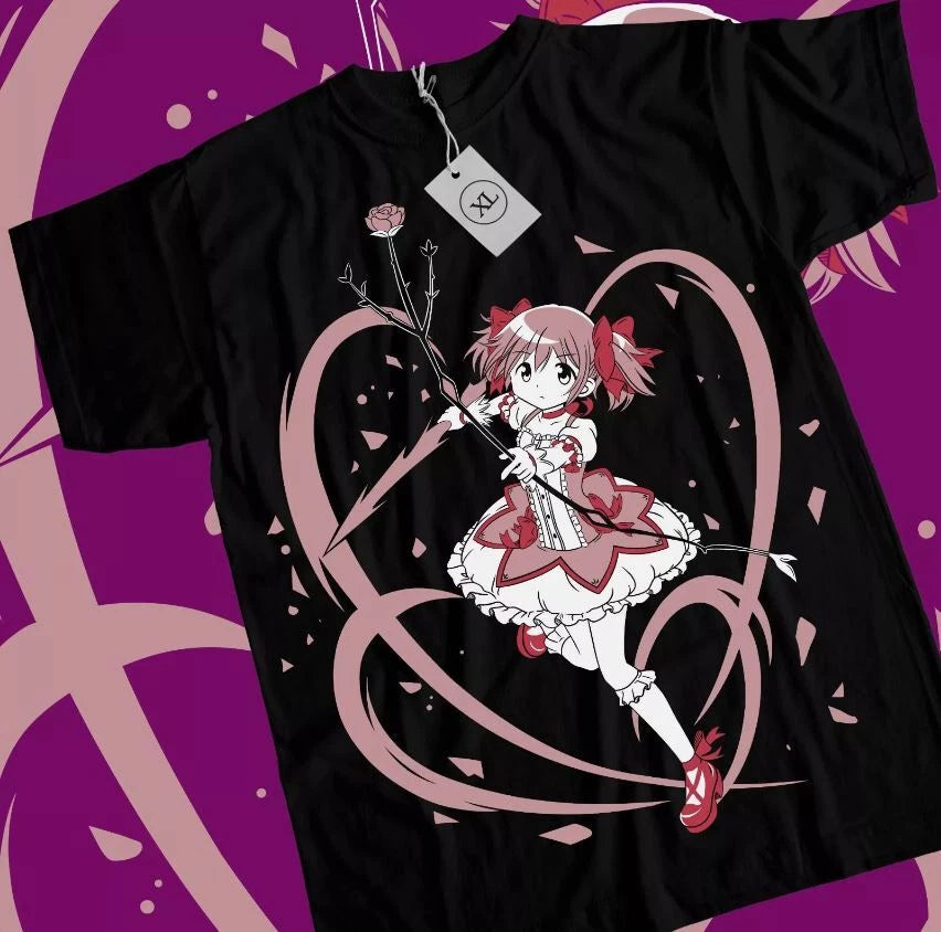 Madoka Kaname T-shirt Magical Girl Madoka Magica kawaii Shirt All Size