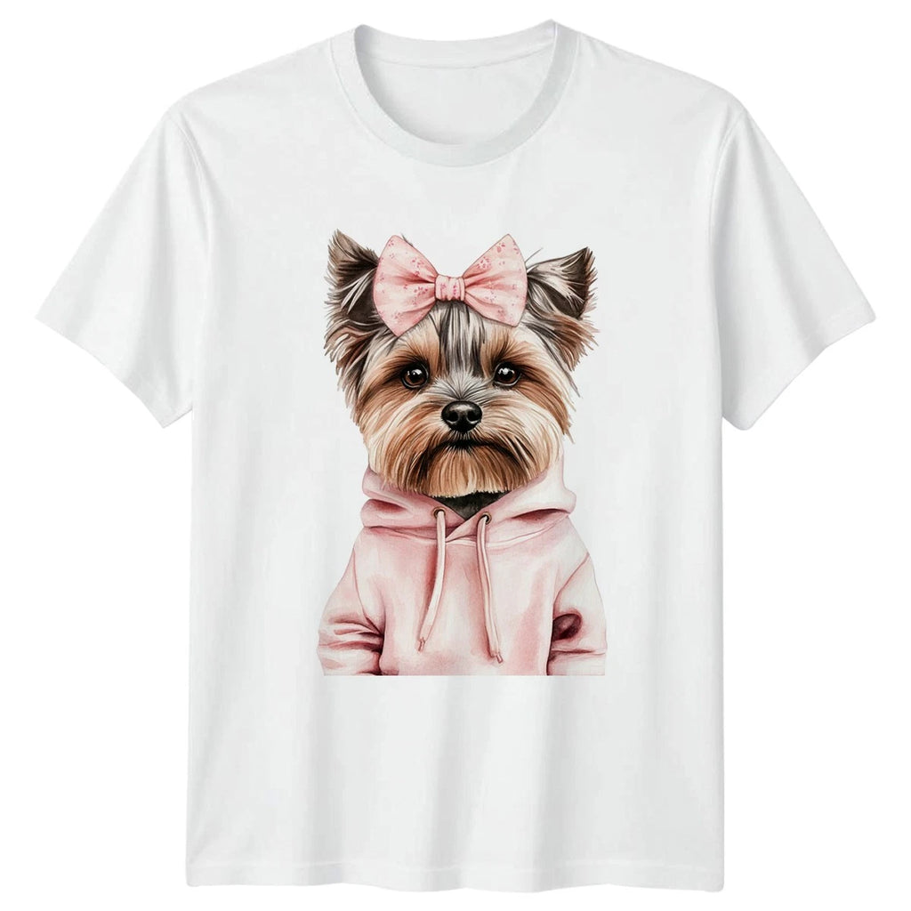 Watercolor Yorkshire Terrier Dog Womens T-Shirt Yorkie Mom Pet Lover
