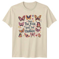 Butterfly Take The Risk T-Shirt, Boho Vintage Style, Adult Graphic Tee