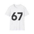 Bold Number 67 T-Shirt | Minimal Numeric Graphic Tee