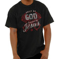 Cool Christian Built By God Powered by Jesus Womens or Mens Crewneck T Shirt Tee