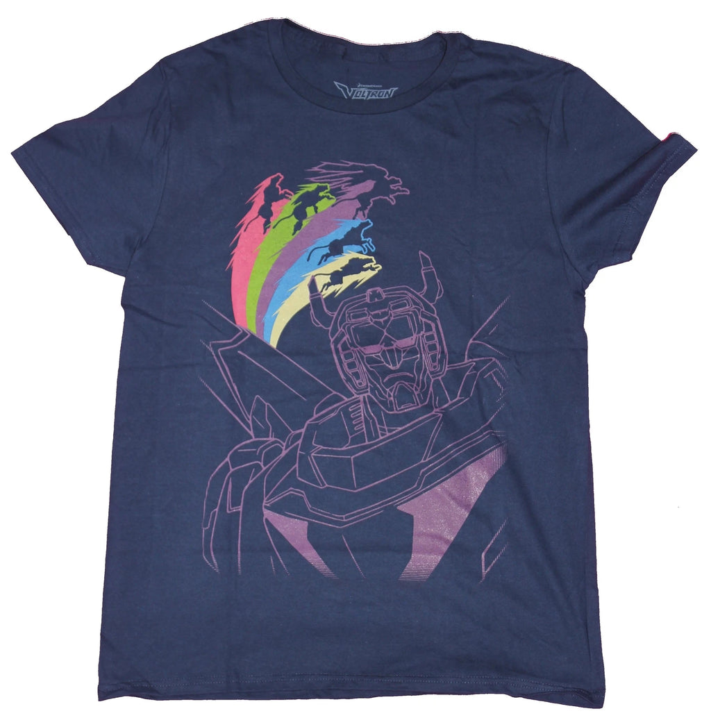 Voltron Mens  T-Shirt- Legendary Line drawing Rainbow Cats Pic