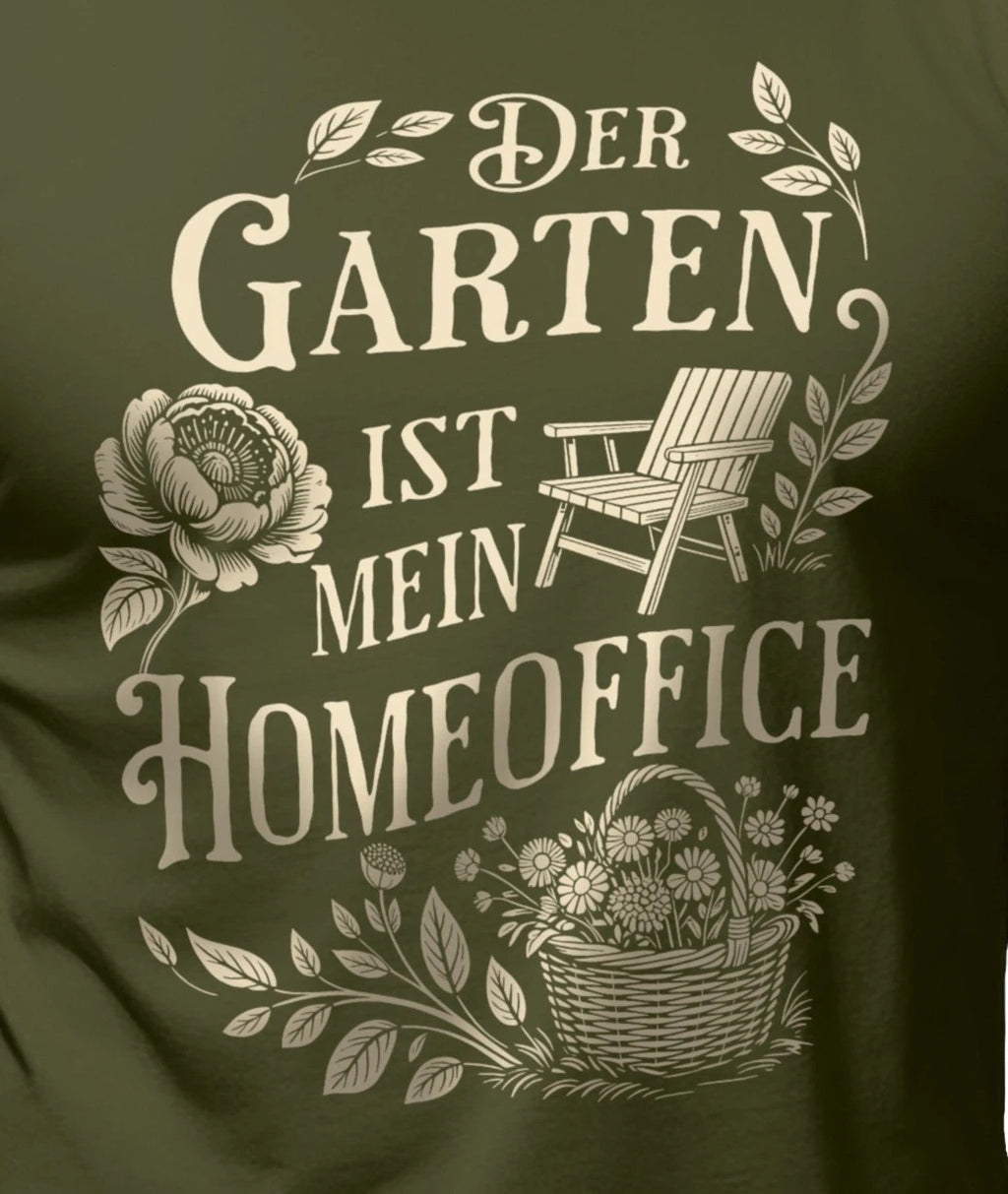 Mens T-Shirt Garden Is Home Office Funny Sayings Shirts Men Gifts