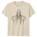 Detailed Octopus Illustration T-Shirt Boho Underwater Gift For Him And Her