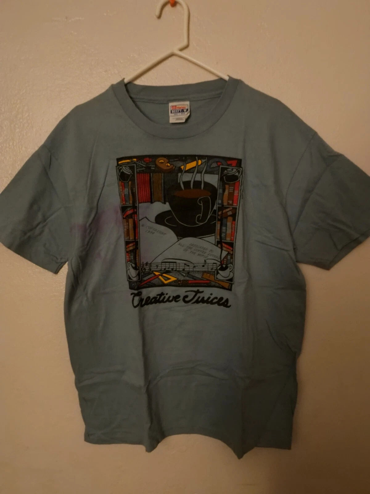 Creative Juices Music Inspired T-shirt, Blue, Large, Unworn