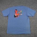 Vintage Coop Devil Pin-Up Poster Pop Shirt Mens XL Blue Hanes Beefy-T 1997