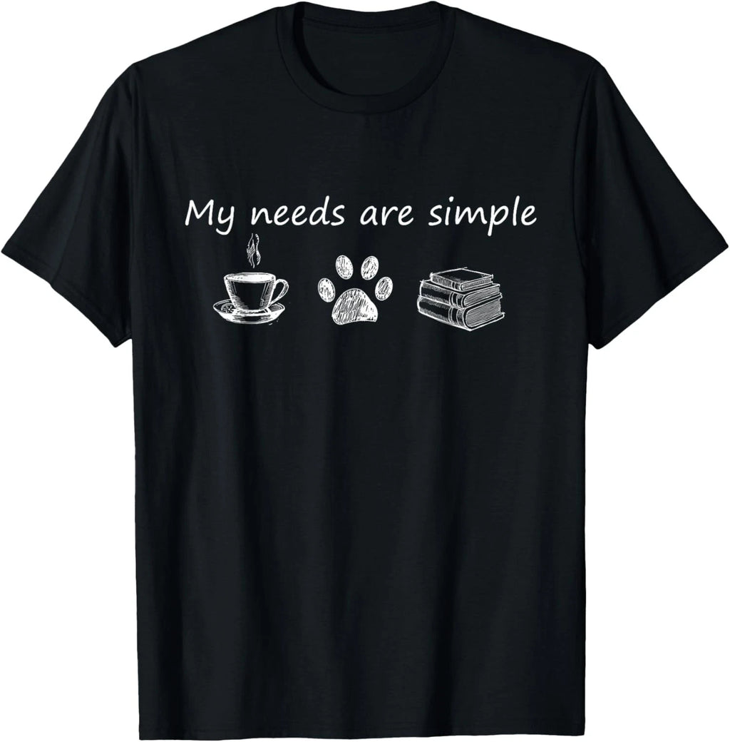 Funny Coffee Dog Book Lover Gift Unisex T-Shirt